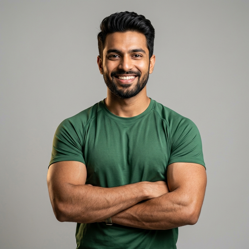 Fit Indian Male showing Weight Gain